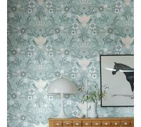 Galerie Sommarang 2 Turquoise Ostanskar Floral Wallpaper Roll
