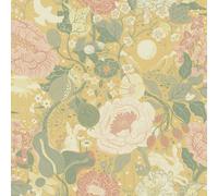 Galerie Sommarang 2 Yellow Vaxa Floral A4 Wallpaper Sample