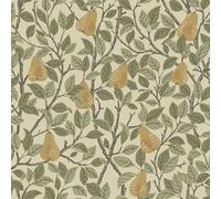 Galerie Sommarang Beige Leaves And Pears A4 Wallpaper Sample
