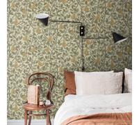 Galerie Sommarang Beige Leaves And Pears Wallpaper Roll