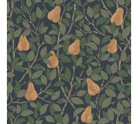 Galerie Sommarang Blue Leaves And Pears A4 Wallpaper Sample