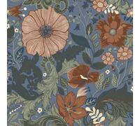 Galerie Sommarang Blue Scandi Bloom A4 Wallpaper Sample