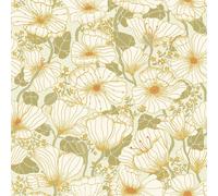 Galerie Sommarang Gold Retro Poppy A4 Wallpaper Sample