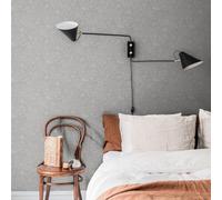 Galerie Sommarang Grey Mono Flora Wallpaper Roll
