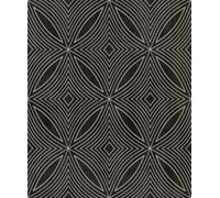 Galerie Special Fx Black Silver Metallic Spiral Embossed A4 Wallpaper Sample