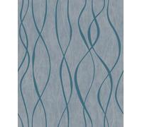 Galerie Special Fx Blue Silver Glitter Ribbons Embossed A4 Wallpaper Sample