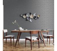 Galerie Special Fx Grey Silver Black Metallic Crackle Texture Embossed Wallpaper
