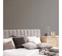 Galerie Special Fx Silver Beige Brown Vertical Textile Embossed Wallpaper