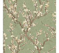 Galerie Spring Blossom Green A4 Wallpaper Sample