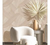 Galerie Stratum Collection Metallic Brown/beige Geometric Swirl Lines Double Width Wallpaper Roll