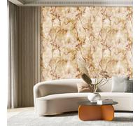 Galerie Stratum Collection Metallic Pink/gold Marmo Marble Effect Double Width Wallpaper Roll