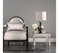 Galerie Stripes And Damask 2 Black Mini Damask Smooth Wallpaper