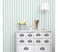 Galerie Stripes And Damask 2 Blue Regency Stripe Smooth Wallpaper