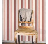 Galerie Stripes And Damask 2 Red Heritage Stripe Smooth Wallpaper