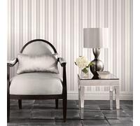 Galerie Stripes And Damask 2 Silver Grey Heritage Stripe Smooth Wallpaper