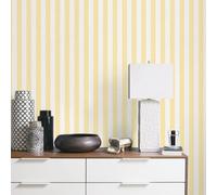 Galerie Stripes And Damask 2 Yellow Gold Regency Stripe Smooth Wallpaper