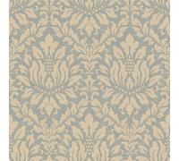 Galerie Stripes And Damask 2 Yellow Gold Stitched Damask Smooth A4 Wallpaper Sample