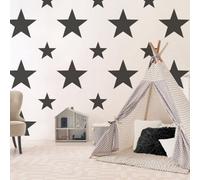 Galerie Style Sisters Double Star Black Cream Ss21254 Wallpaper