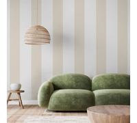 Galerie Style Sisters Half Stripe Beige Cream Ss21236 Wallpaper