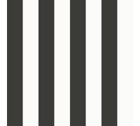 Galerie Style Sisters Medium Stripe Black Cream Ss21233 A4 Wallpaper Sample