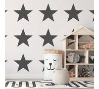 Galerie Style Sisters Single Star Black Cream Ss21244 Wallpaper