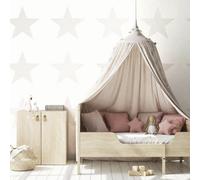 Galerie Style Sisters Single Star Pearl White Cream Ss21247 Wallpaper