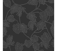 Galerie Ted Baker Eden Black Leafit Leaf Vine Wallpaper Roll
