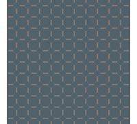 Galerie Ted Baker Eden Blue Geometric Chestnut Wallpaper Roll
