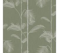 Galerie Ted Baker Eden Green Carmel Bamboo Leaf Wallpaper Roll