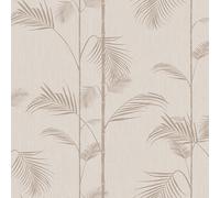 Galerie Ted Baker Eden Pink Carmel Bamboo Leaf Wallpaper Roll