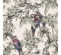 Galerie Ted Baker Eden Pink Macaw Birds Floral Tree Wallpaper Roll