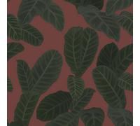 Galerie Ted Baker Eden Red Piner Large Leaf Wallpaper Roll