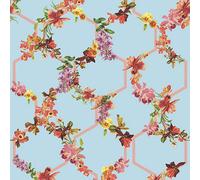 Galerie Ted Baker Fantasia Blue Lost Garden Floral Trellis Wallpaper Roll