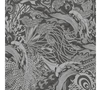 Galerie Ted Baker Fantasia Metallic Silver/grey Eastern Tide Wallpaper Roll