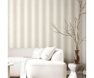 Galerie The Classic Italian Collection Beige Cream Classic Stripe Embossed Wallpaper