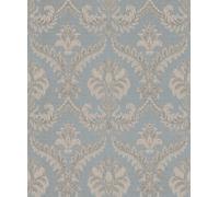 Galerie The Classic Italian Collection Blue Traditional Damask Embossed A4 Wallpaper Sample
