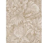 Galerie The New Design Book Collection Beige Jungle Leaves A4 Wallpaper Sample