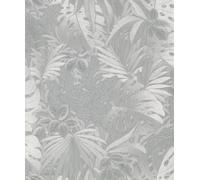 Galerie The New Design Book Collection Silver Metallic Jungle Leaves Wallpaper Roll