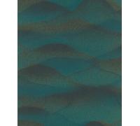 Galerie The New Design Book Emerald Green Rolling Hills Glitter Landscape A4 Wallpaper Sample