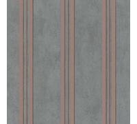 Galerie The New Design Book Grey Rose Gold Striped Embossed A4 Wallpaper Sample