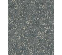 Galerie The New Design Book Metallic Black/silver Ornamental Mottled Damask A4 Wallpaper Sample