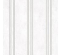 Galerie The New Design Book Off White Silver Striped Embossed A4 Wallpaper Sample