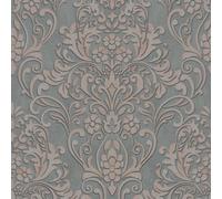 Galerie The New Design Book Rose Gold Damask Embossed A4 Wallpaper Sample