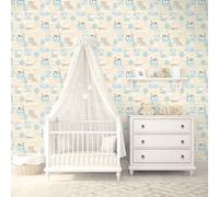Galerie Tiny Tots 2 Beige Turquoise Farmland Smooth Wallpaper