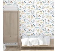 Galerie Tiny Tots 2 Blue Beige Dinosaurs Smooth Wallpaper
