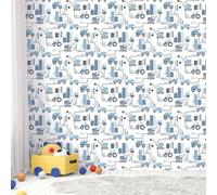 Galerie Tiny Tots 2 Blues Construction Smooth Wallpaper