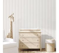 Galerie Tiny Tots 2 Greige Regency Stripe Smooth Wallpaper