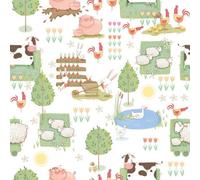 Galerie Tiny Tots 2 Primary Farmland Smooth A4 Wallpaper Sample