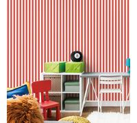 Galerie Tiny Tots 2 Red Regency Stripe Smooth Wallpaper