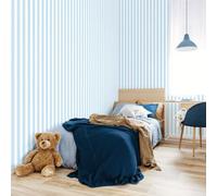 Galerie Tiny Tots 2 Sky Blue Regency Stripe Smooth Wallpaper